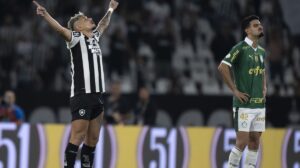 Em jogo valendo a liderança, Botafogo vence o Palmeiras pelo Campeonato Brasileiro